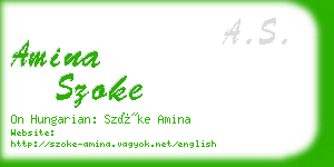 amina szoke business card